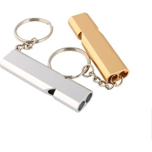 Outdoor Emergency Survival Whistle 80-120 Decibel Hiking SOS Alarm Tool with Key Ring Hook