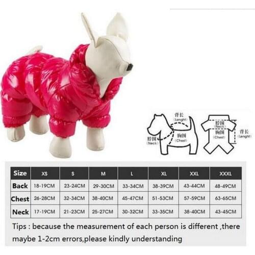 Warm Winter Dog Jumpsuit Coat Waterproof Pet Snowsuit 3 Color Fleece Pet Outfit Dog Clothes Black Pink Blue XS S M L XL 2XL 3XL