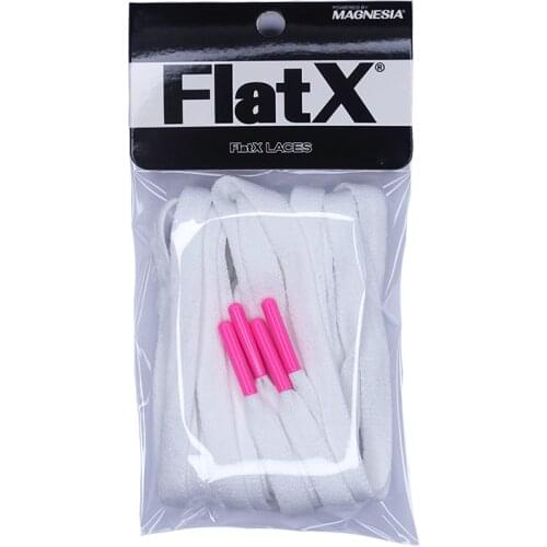 FlatX 8mm White/Hot Pink Color Metal Tips Shoelaces High Quality Professional Sneaker Laces Shoelace Lacet