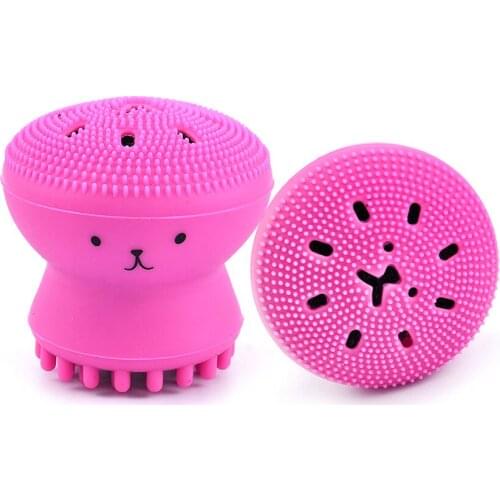 1Pcs Silicone Small Facial Cleansing Brushes Octopus Face Deep Cleaning Washing Massage Brush Skin Care Tools Beauty Instrument