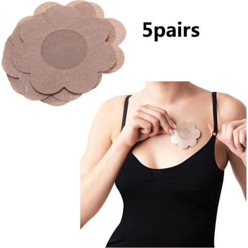 Nipple Cover Breast Invisible Stick On Bra Strapless Backless Bra Pad Cleavage Enhance Nipple Stickers Pasties Adult Games 10pcs