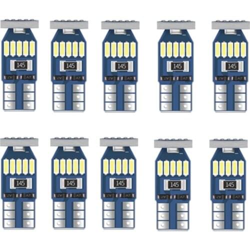10Pcs T10 W5W WY5W 3014 Super Brigh LED Canbus Kein Fehler Auto Innen Lesen Dome Lichter Auto Parkplatz Lampe keil Schwanz Seite
