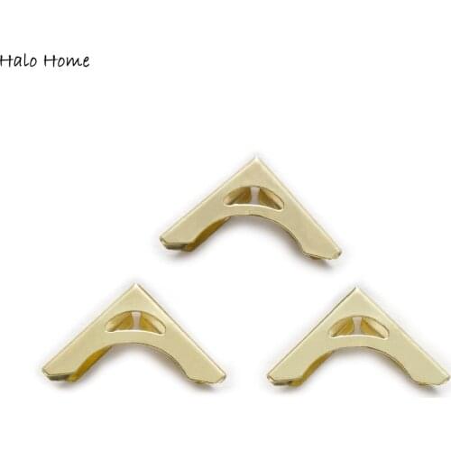 100 Piece Gold Color Hollow Book Scrapbooking Albums Folders Jewelry Box Bags Metal Corner Protectors 21x15mm
