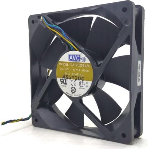12025 12V 4-Wire PWM Temperature Control CPU Chassis Cooling Fan DA12025B12H 12CM Large Air Volume