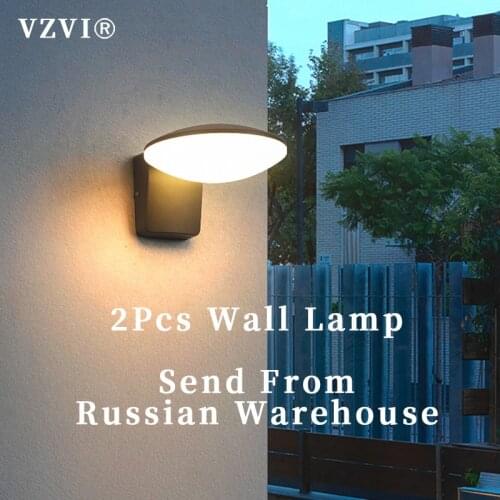 2Pcs Modern Solar Wall Lights Outdoor Wall Sconces Garden Light Waterproof Wall Lamps Sensor Courtyard Street Lamp Porch Light