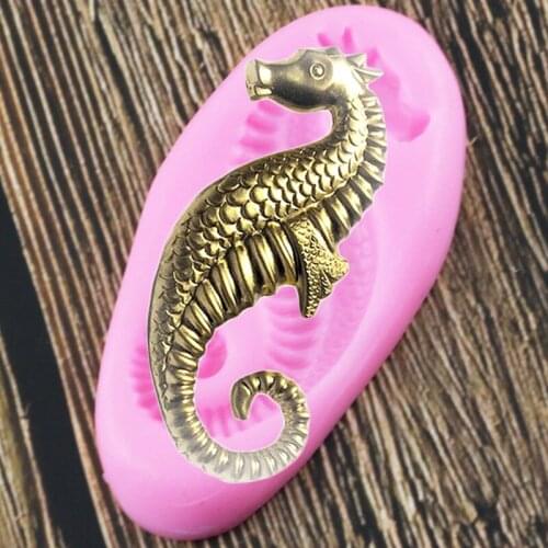 3D Seahorse Cake Silicone Molds DIY Fondant Cake Decorating Tools Kitchen Baking Mold Clay Candy Chocolate Moulds