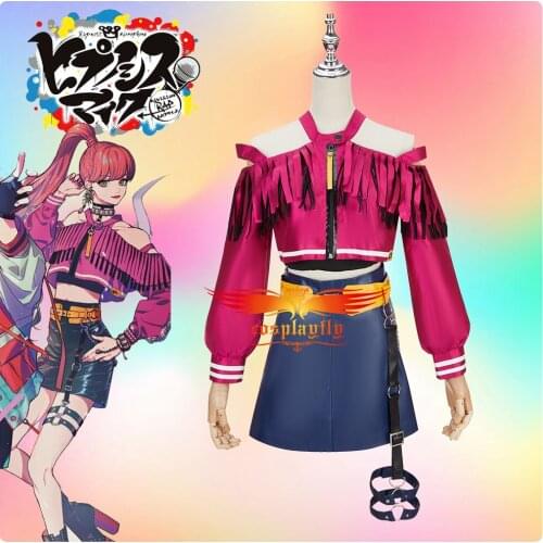 Anime Paradox Live Girl Anne Cosplay Costume Adult Women Outfits Sexy Sleeveless Halter Neck Top Mini Skirt Belt Tube Halloween