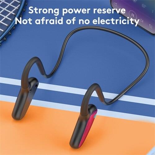 VIRWIR New Wireless Air Conduction Earphone Head-mounted Bluetooth compatible Sport Waterproof Handsfree Headset With Microphone