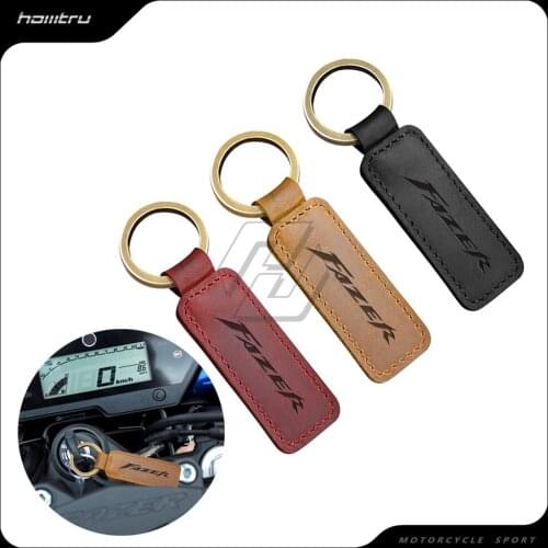 Motorcycle Cowhide Keychain Keyring Case for Yamaha Fazer 250 8 FZ6 FZ8 FZ1 FZS600
