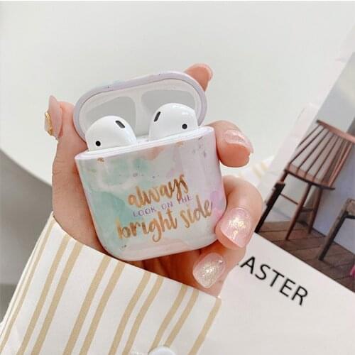 Case For Apple Airpods Case Gradient Marble Earphone Cute Hard Cover For Airpods 2 1 Case Accessories Headphone Case Box Coque