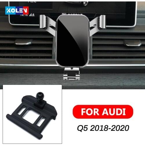 For Audi Q5 2018-2020 Car Mobile Phone Holder Auto Charging Support Gravity Stand GPS Special Mount Support Navigation Bracket