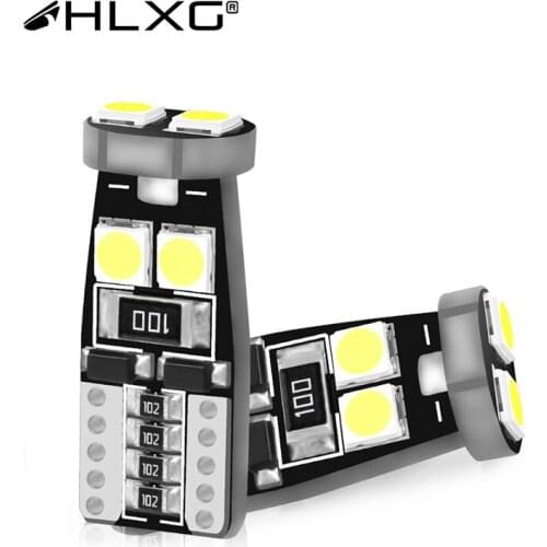 New 2pcs Headlight 194 168 158 W5W T10 LED White Side Auto Car Wedge Reverse Brake License Plate Lights Trunk Lamp Bulb DC 12V