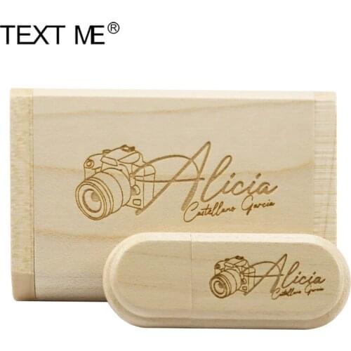 TEXT ME Maple 64GB USB 2.0 Free Print LOGO USB Flash Drive Flash Drive 4GB 8GB 16GB 32GB USB2.0 PenDrive Gift USB2.0