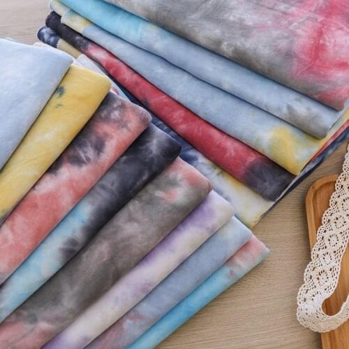 Cotton Jersey Fabric Terry Spring Tie-Dye Sweater Fabric 255g 50*185cm ZRK303121