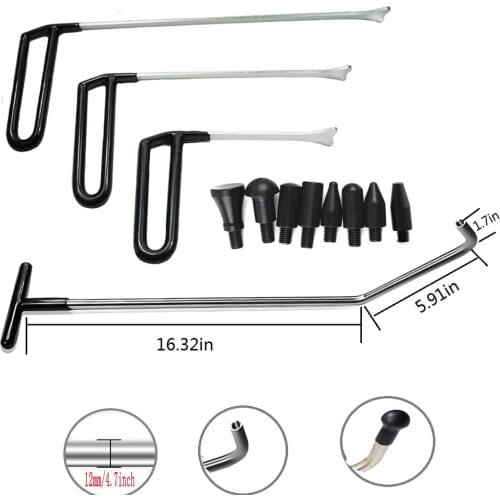 PDR TOOLS PUSH ROD HOOKS PAINTLESS DENT REPAIR DENT PULLER CAR REMOVAL TOOLS TAP DOWN HAND TOOLS SET