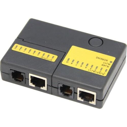 New Pocket LED Ethernet 4 Port RJ45 RJ11 Cat5 Network LAN Cable Tester
