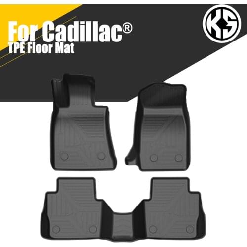 Car Floor Mats for Cadillac CT6 XT4 XT6 6 Seats XT5 CT5 TPE Rubber Waterproof Non-Slip Fully Surrounded Floor Mat