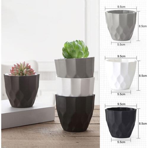 Small Round Flower Pot Control Succulent Pot Planting Seedling Thickening Plastic Flower Pot Home Garden Balcony Decor
