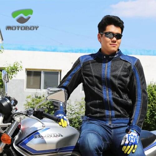 Motoboy motorcycle riding wear denim rider racing suit mesh breathable fall proof motorcycle wear summer equipment