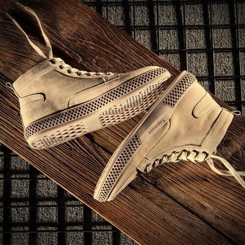 Mens Shoes Leisure Gaobang Mens Shoes Winter High-Up Mens Shoes Korean Edition Trend