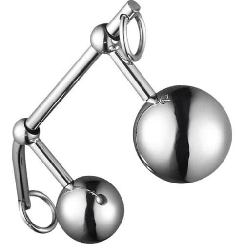 Stainless steel metal double ball Male anal plug butt plug vagina insert anal hook for women sex toys