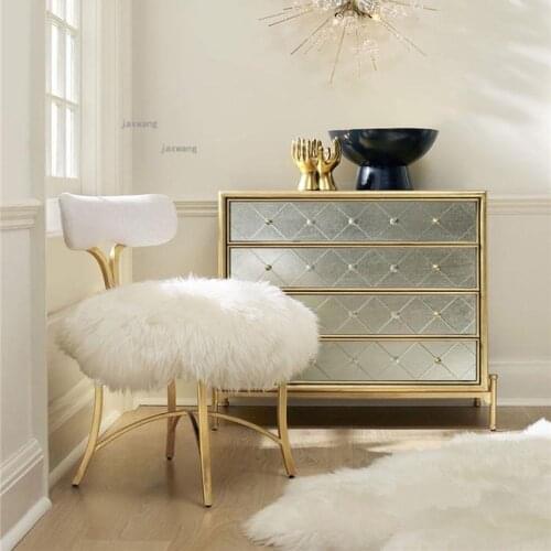 Stainless Steel Bedroom Furniture Dressing Chair Restaurant Kitchen Backrest Dining Chairs Modern Living Room Sofa Casual Chair