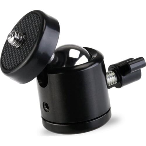 New 1/4 hot shoe tripod mount camera ball adapter, pan head bracket with locking LED flash, for SLR DV camera bracket