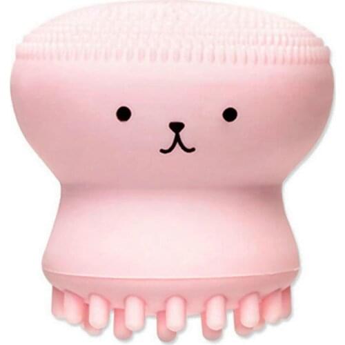 New Cartoon Cute Facial Cleansing Exfoliator Cute Silica Gel Massage Deep Cleaning Face Brush Cleanser C14-1200
