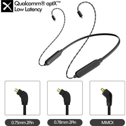 AptX LL Headphone Bluetooth 5.0 Upgrade Cable MMCX 0.78MM 0.75MM 2Pin Connector Wireless Adapter Line Low Latency for SE215 KING