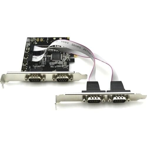 PCIE Serial Port Card PCIE to 4 Port 9 Pin RS232 Expansion Card Industrial Control 4 COM Ports Card