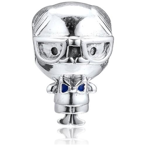 Charms 925 Silver Original Fit Pandora Bracelets Sterling Silver Mr. Wise Charm Beads for Women diy Jewelry