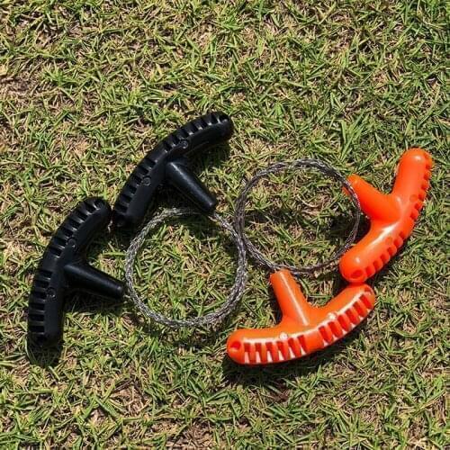 1PCS Manual Hand Steel Rope Chain Saw Stainless Steel Wire Saw For Hiking Camping Outdoor Practical Emergency Gear Survival Tool