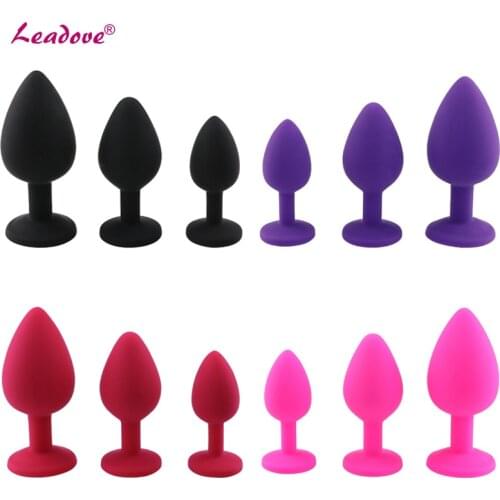 Small Size Silicone Butt Plug Crystal Anal Plug in Anal Sex Toy Prostate Adult Toys For Men Women Anal Trainer For Couples