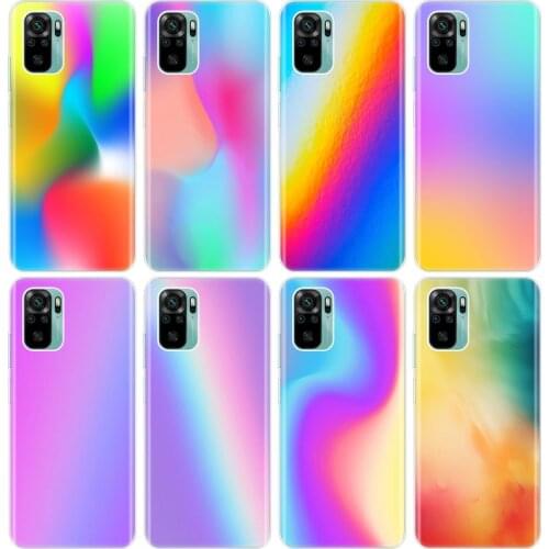 Gradient rainbow picture Silicone Phone Case for Xiaomi Redmi Note 10 9 Pro Max 10S 9S 8T 8 8A 9 9A 9C NFC 9T 7 Soft Cover