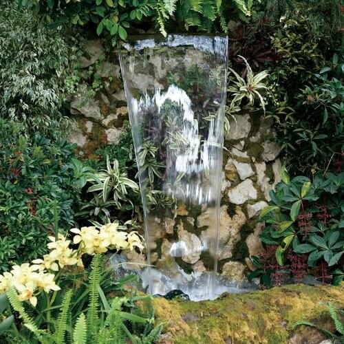 Flowing waterfall with LED,garden rockery waterfall,landscaping flowing garden water curtain wall,waterfall nozzle