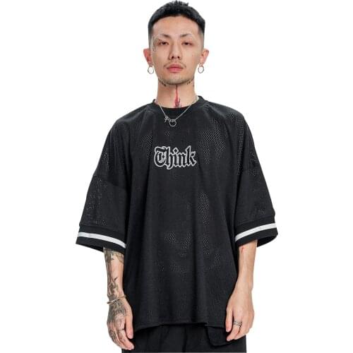 Japanese Streetwear T-Shirts For Men Embroidery 2021 New Fashion Tops Tees