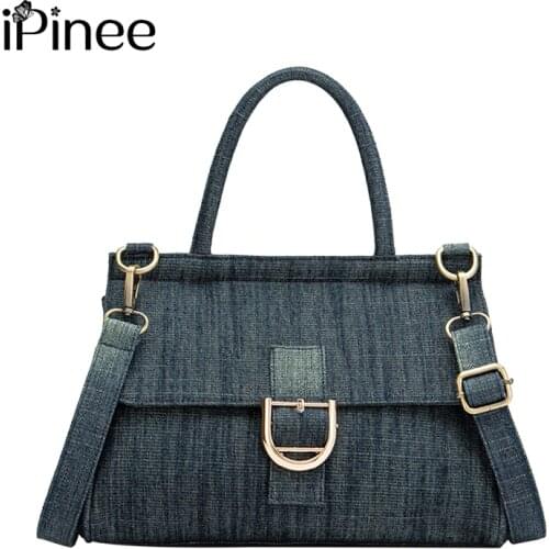 IPinee Women Bag 2020 New Denim Luxury Women Bag For Shoulder Bags Crossbody Lady Handbags