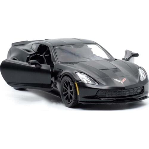 1:36 Chevrolet Corvette C7 Metal Diecast Cars Toy Pull Back Alloy Car Model Vehicle Miniature Children Toys