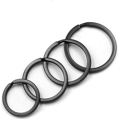 10PCS Split Keyring Metal Round Circle Keychain Outdoor EDC Camping Accessories 10mm/25mm/28mm/30mm/32mm dropshipping J189
