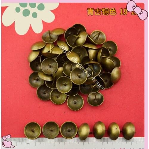 19mm*15mm Fasteners bronze color iron Upholstery Nail Jewelry Box Wall Door Sofa Furniture Decorative Tack Stud Pushpin