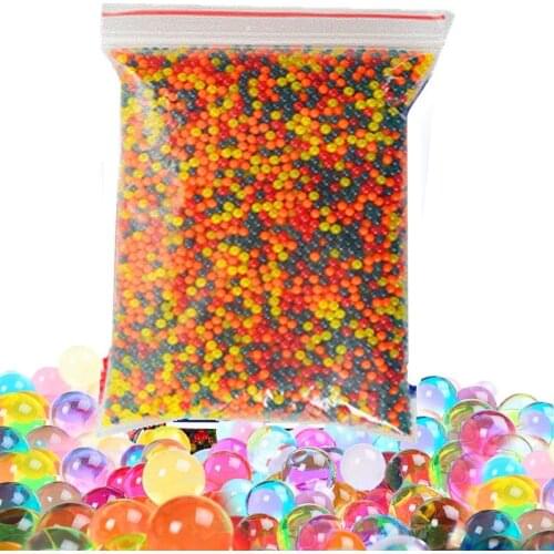 3000pc/pag Colorful Pearl Shaped Crystal Soil Water Beads Mud plant Grow Preserve moisture Hydrogel Jelly Balls Home Decor