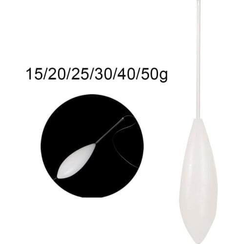 Acrylic Upward Fishing Pure Float 15/20/25/30/40/50g Fishing Lure Floats Tackle White Floating Throw Aid Vertical Suspension