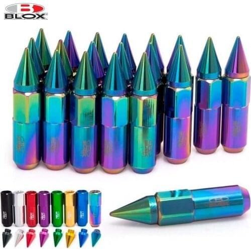 20PC Blox Jdm Style Aluminum Extended Tuner Wheel Lug Nuts With Spike For Wheels Rims M12X1.5 EP-550NSPK-1215