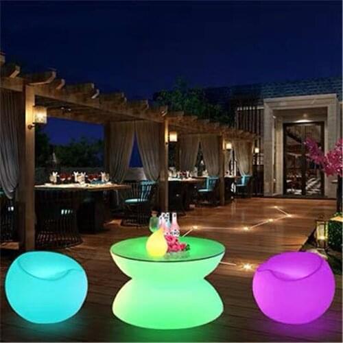 Bar Chair Custom LED Luminous Stool Waterproof High Stool Apple Stool Furniture Modern Simple Outdoor KTV Bar Chair