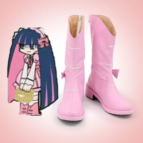 Unisex Anime Cos Panty Stocking with Garterbelt Anarchy Cosplay Costumes Boots Shoes Halloween Christmas Party Custom Made