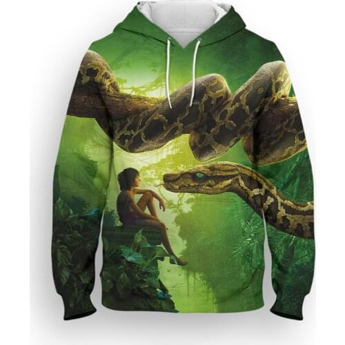 The Jungle Book Children Oversize Sweatshirt Disney 3D Print Cartoon Anime Hoodie For Women Spring Fashion Mens Clothing