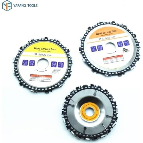 4inch 4.5inch 5inch Wood Carving Disc Woodworking Chain Saw Plate for Grinder Power Tool Accessoires