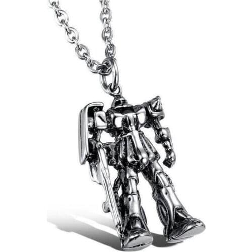 Hot Robot Pendant Necklace Men Long Necklace Chain High Quality for Women Men Statement Necklace Gifts