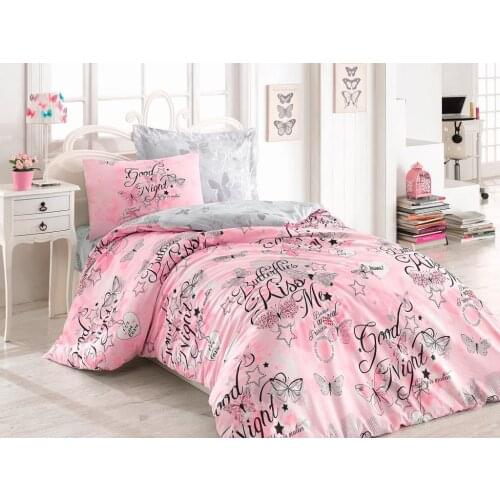 Cottonbox Young Feeling Single Double Quilt Cover Set Pink