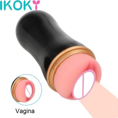 IKOKY Male Masturbator Cup Sex Toys for Men Vagina Real Pussy Sex Machine Penis Masturbation Adult Sex Shop